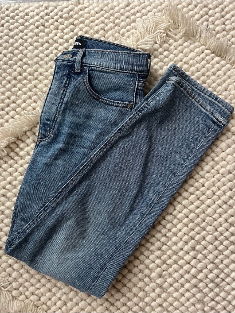 Express Mom Jeans in Medium Blue - Express
